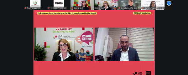 الاتحاد الفلسطيني للهيئات المحلية يطرح منظور الهيئات المحلية الفلسطينية حول الصحة العامة ضمن اجتماع UCLG للعهد الاجتماعي المحلي